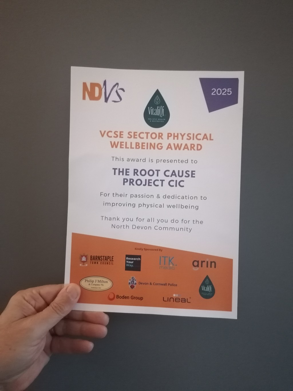 Proud to Be Recognised for Physical Wellbeing at the NDVS&nbsp;Awards